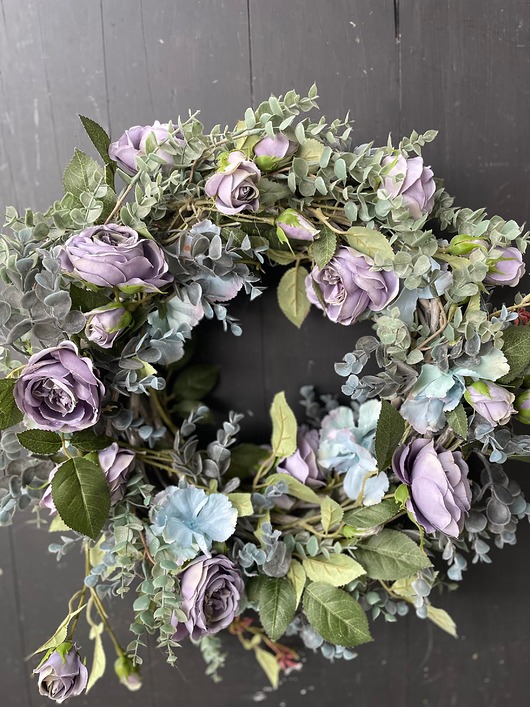 wianki Wianek fioletowe róże