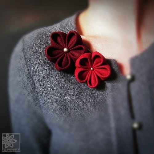 Double- Winne Czerwienie AFkanzashi