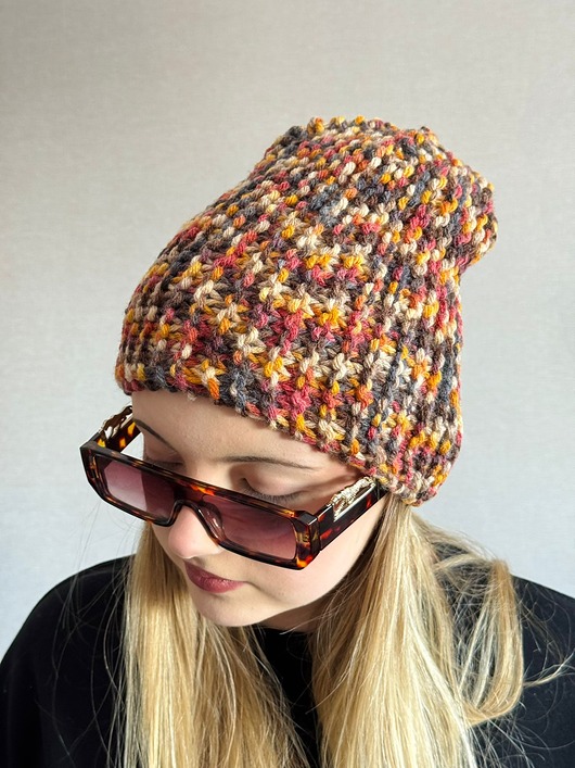 czapki damskie Kolorowa mała czapka beanie z wełną i alpaką
