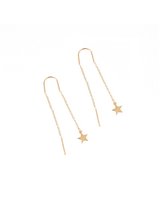 kolczyki - inne Długie kolczyki z gwiazdką