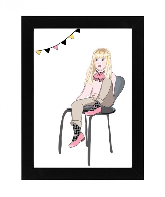 ilustracja / French fashion for child 03+30x40cm loonybin
