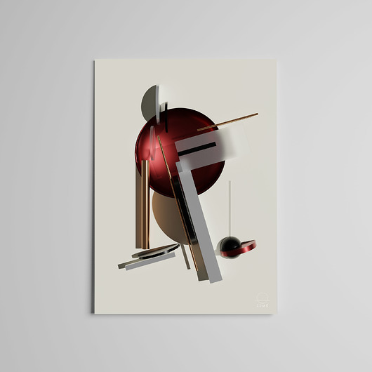 Plakat 3D Grafika Geometria zemeatelier
