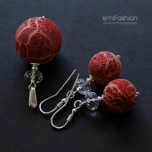 Suchy Koral i kryształ Swarovski Crystal MAREMI Jewelry