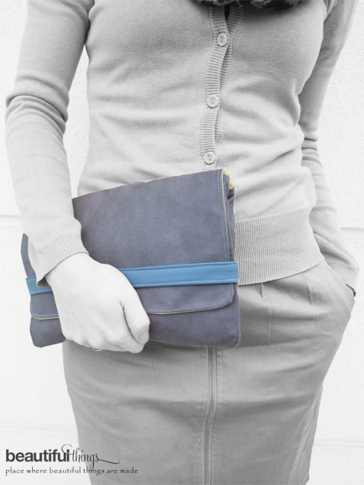 Mini z paskiem grey+blue beautifulthings