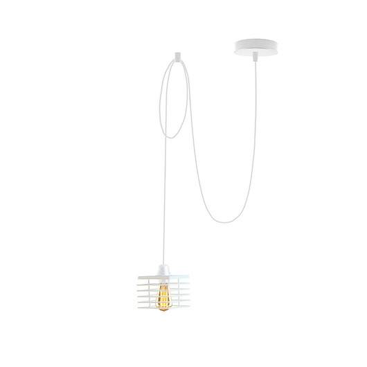 lampy wiszące Pojedyncza lampa wisząca z drucianym kloszem typu pająk GALO LOFT L1