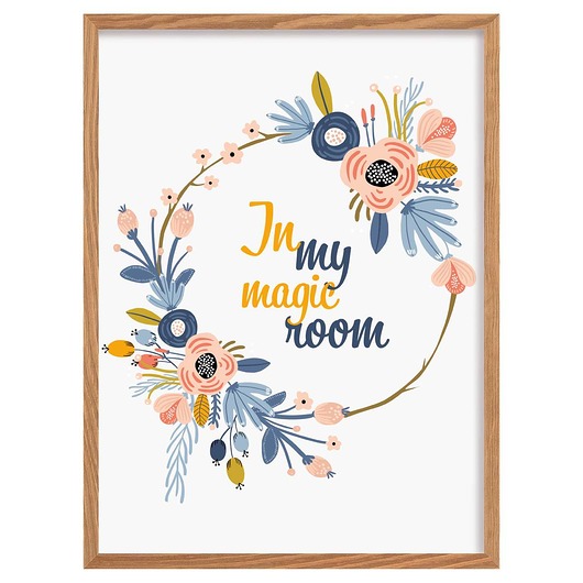 obrazy i plakaty do pokoju dziecięcego Obrazek Magic Flowers 30x40cm