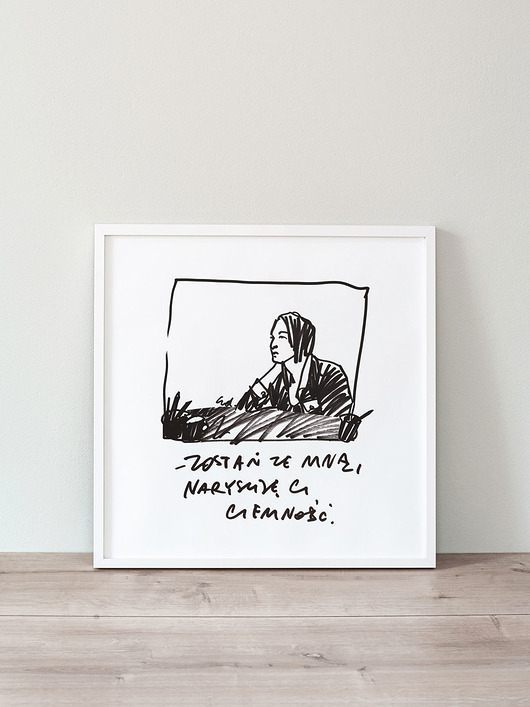plakaty Plakat Zostań ze mną, narysuję Ci ciemność