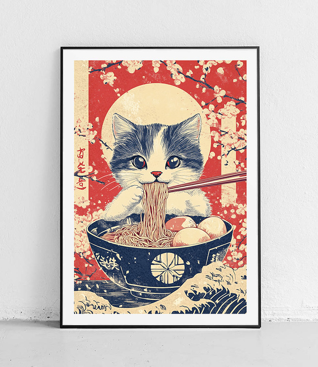 plakaty Plakat Kocia uczta w Japonii