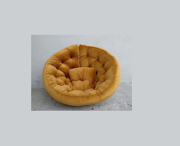 Fotel Futon Sofa pikowana velvet nisza