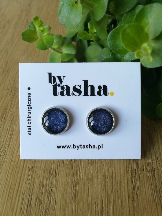 KOLCZYKI WKRĘTKI SZKLANE UNIQUE  12mm/24 By Tasha