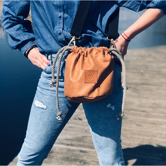 torby na ramię Mała torba worek Mili Bucket Bag - camel beż