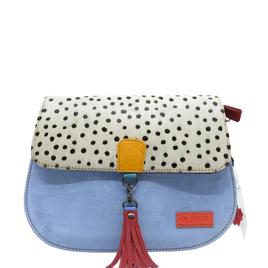 torby na ramię Torebka damska klasyczna zamszowa odpinany wymienny chwost brelok OLIVKA