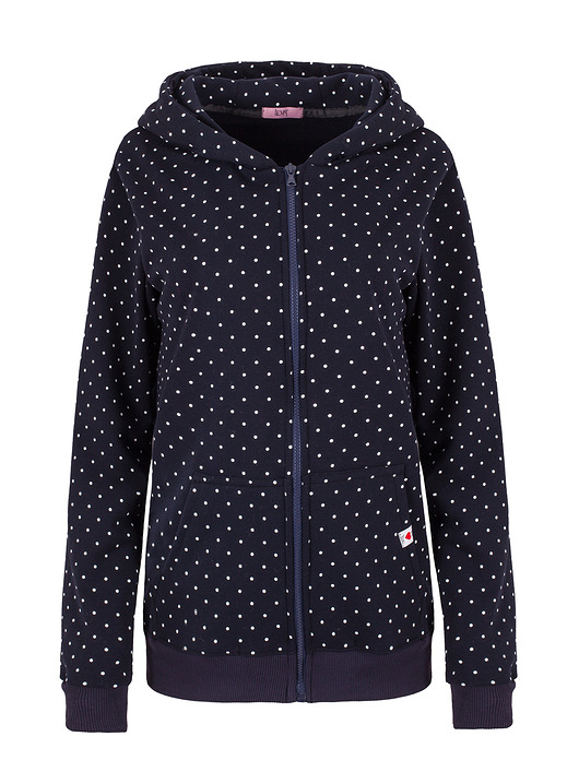 OSTATNIA Granatowa bluza w  kropki LeMat