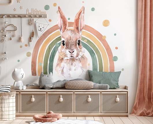 naklejki ścienne do pokoju dziecka Naklejki  FRIENDS RABBIT