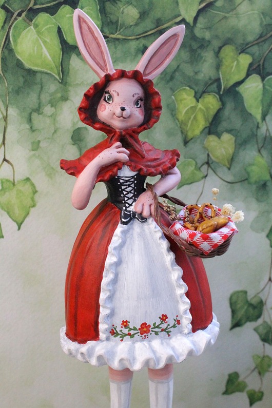 figurki i rzeźby Króliczek Czerwony Kapturek