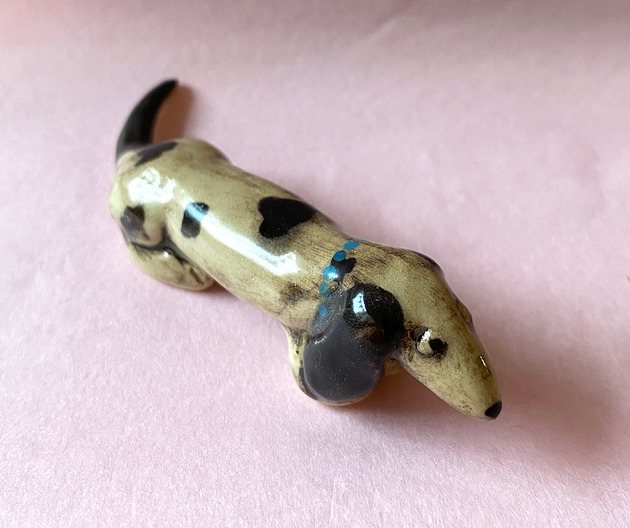 figurki i rzeźby Piesek ceramiczny