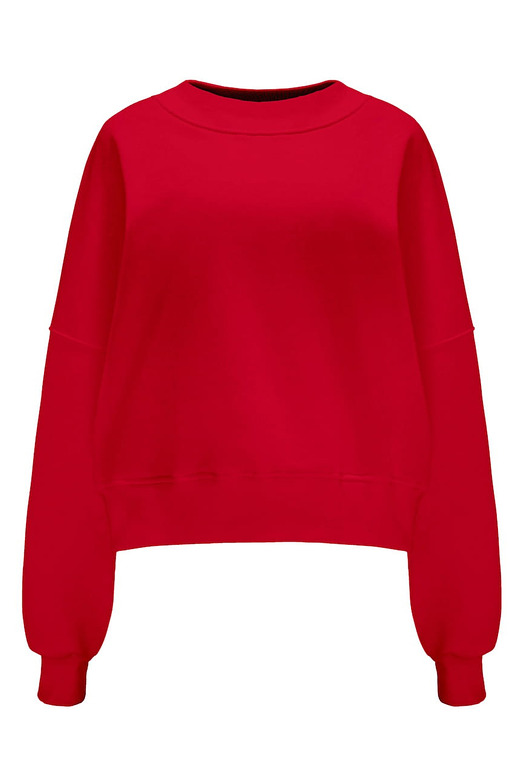 bluza bez kaptura damska Bluza Iconic Malinowa Czerwień