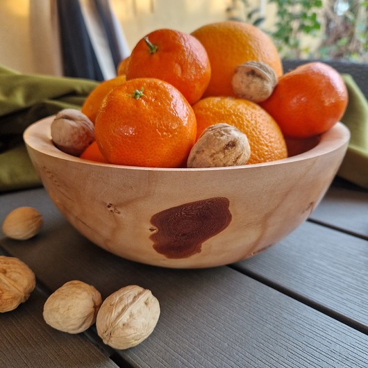 talerze, miski Ręcznie wykonana miska drewniana z jabłoni