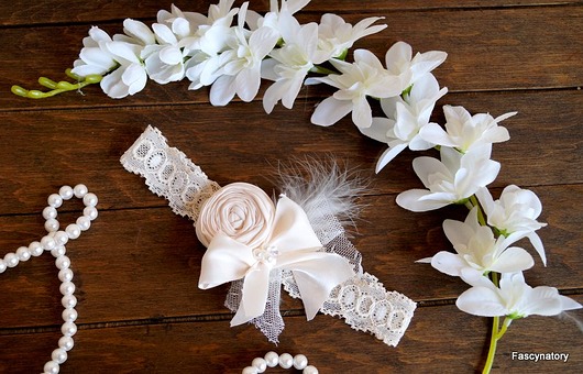 Podwiązka ślubna   w stylu Vintage Bridesline