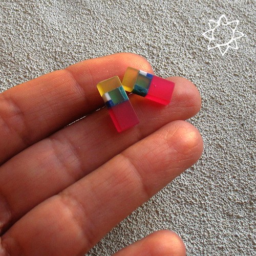 ECO MOSAIC- kolczyki z recyklingu KOS jewellery