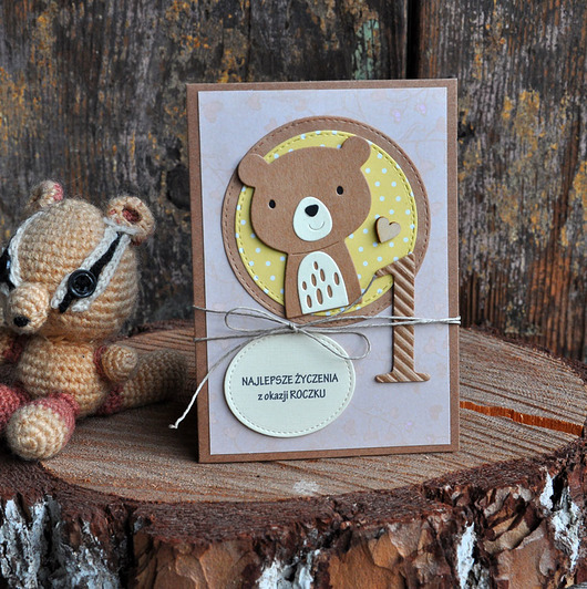 kartki scrapbooking Kartka na roczek