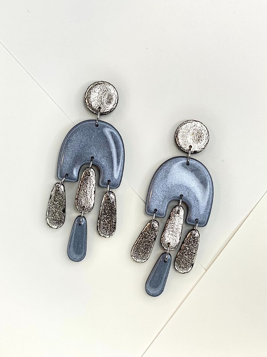 kolczyki z masy plastycznej Wiszące kolczyki meduza