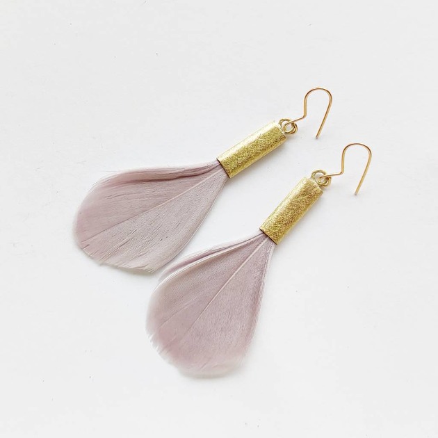 kolczyki z piórami PIÓRKO kolczyki