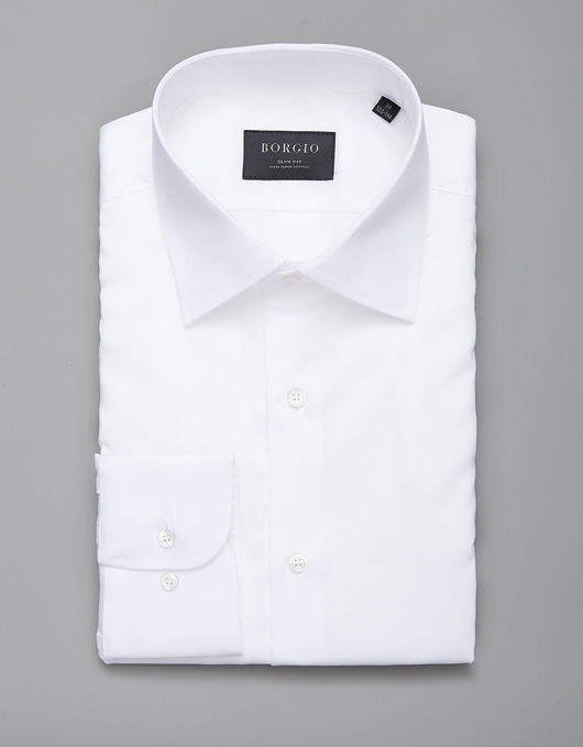 koszule męskie koszula bawełna lavello dł. rękaw biały slim fit 00254 164/170 38