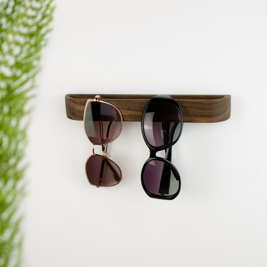 wieszaki Samoprzylepny  wieszak na okulary z drewna orzecha amerykańskiego