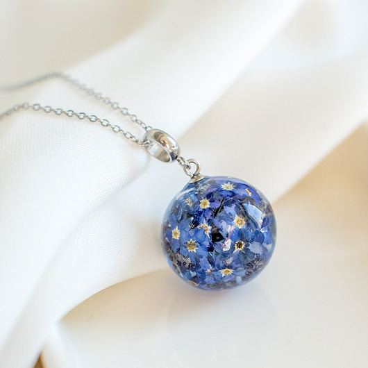 wisiory Wisiorek z niezapominajkami