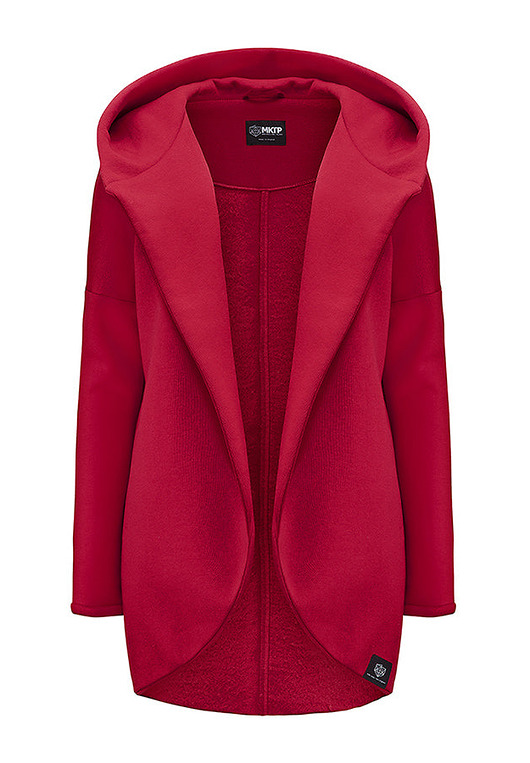 bluza z kapturem damska Peleryna do zadań specjalnych Malinowa