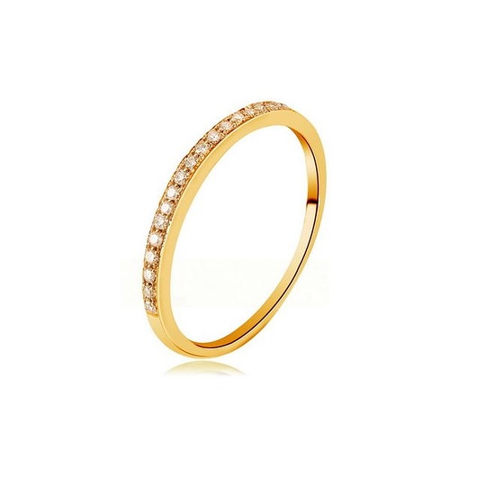 PIERŚCIONEK Z CYRKONIAMI- SREBRO 925 POZŁACANE Coccola JEWELLERY