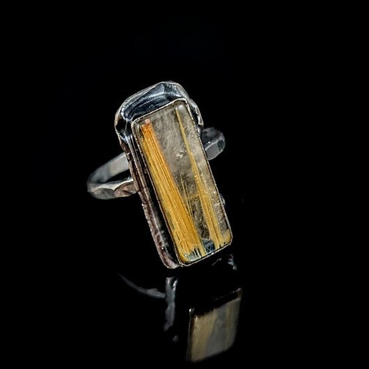 pierścionki srebrne Pierścionek rutile quartz