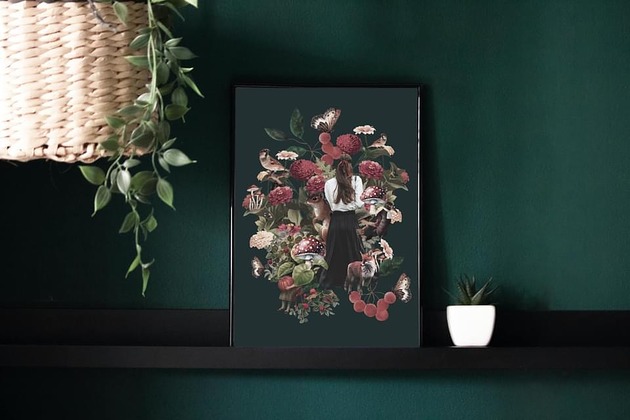 plakaty Plakat Kolaż na ścianę  Pani Jesień
