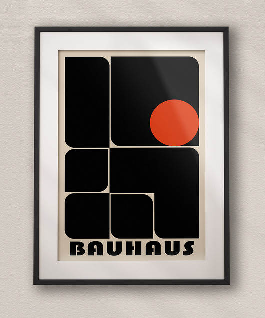 plakaty Minimalistyczny plakat - Bauhaus #2 - Do salonu, sypialni, biura