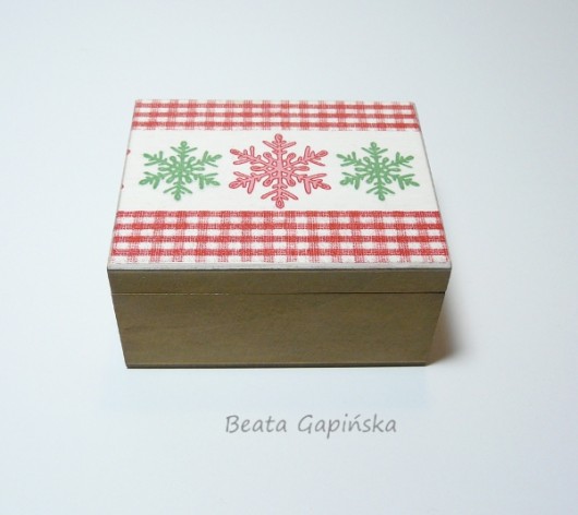 Kasetka, pudełko - Śnieżynki Nr 1 Beata Gapińska