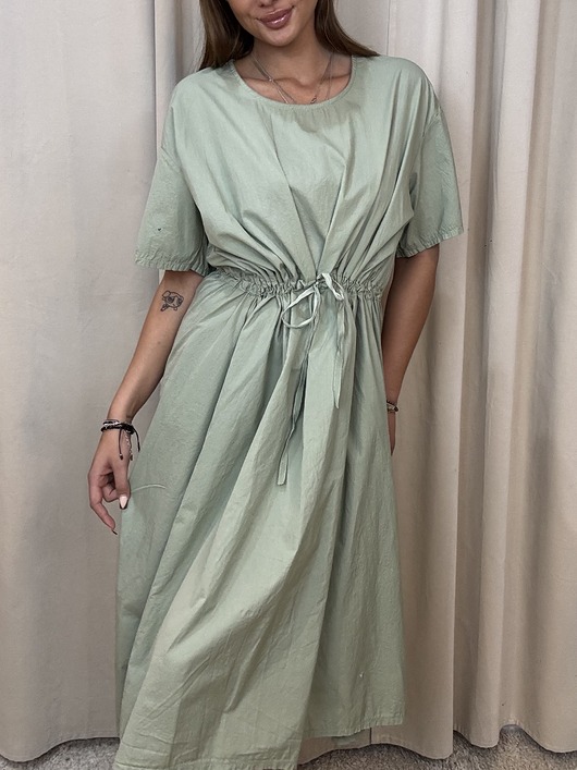 sukienki midi damskie Bawełniana sukienka Menta