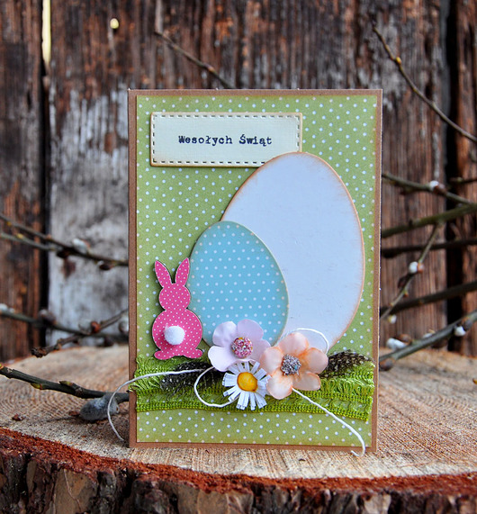 kartki wielkanocne Kartka wielkanocna eko