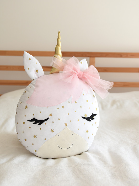 misie i maskotki Jednorożec poduszka dekoracyjna