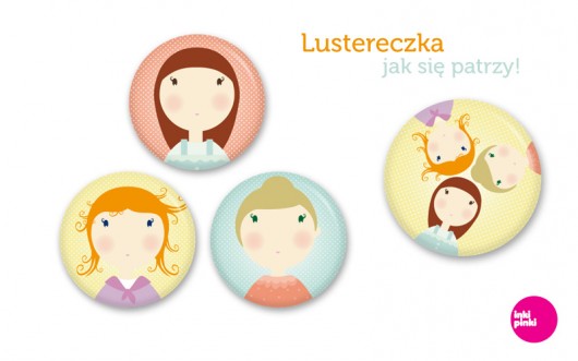 lusterka z dziewczynkami - komplet inkipinki