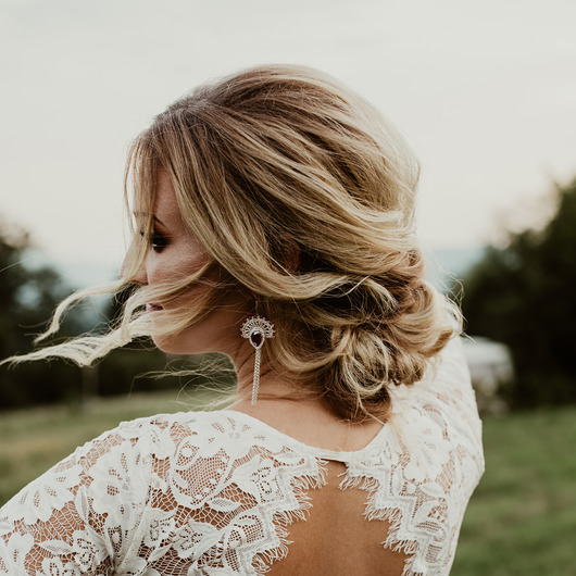 Biżuteria ślubna Bohillio bordo- kolczyki ślubne boho