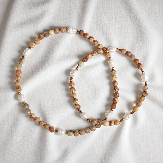 bransoletki z kamieni naturalnych RAZEM TANIEJ: bransoletka na nogę i na rękę : perły, jaspis, hematyt