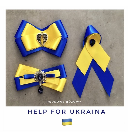 Help for Ukraina Brosza Pudrowy Różowy