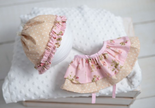 Czapeczka + spódniczka NB do sesji foto LalaShop
