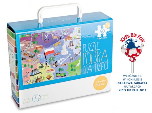 Puzzle Polska dla dzieci ZUZU TOYS