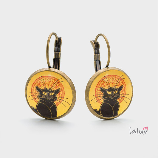 Kolczyki wiszące LE CHAT NOIR laluv