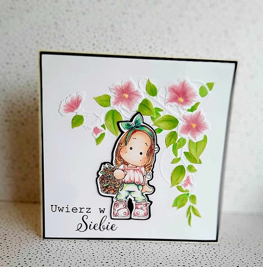 kartki scrapbooking Kartka okolicznościowa z Magnolią