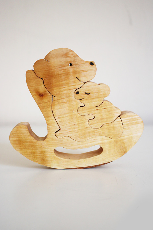Bujane misie, puzzle WoodU