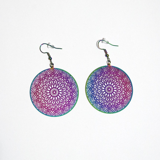 kolczyki - inne Kolekcja Starlight - kolczyki koła - stal