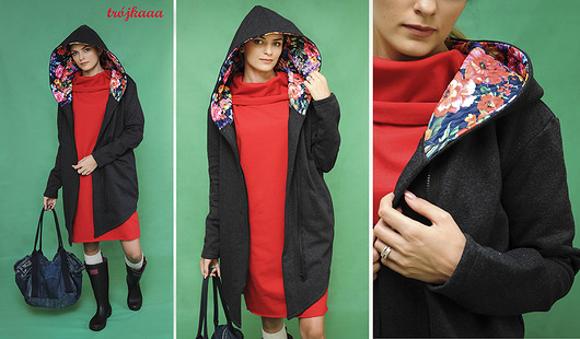 NEW Płaszcz Bluza Big Hoodie Flowers Fall 2016 3 for U